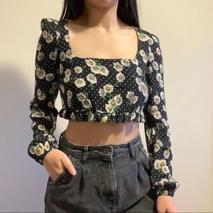 Zara cropped shirt